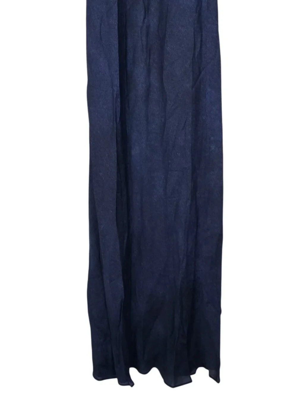 Realisation Par The Odilia Dress Dark Denim Blue Long Sleeve Silk Maxi Size XS